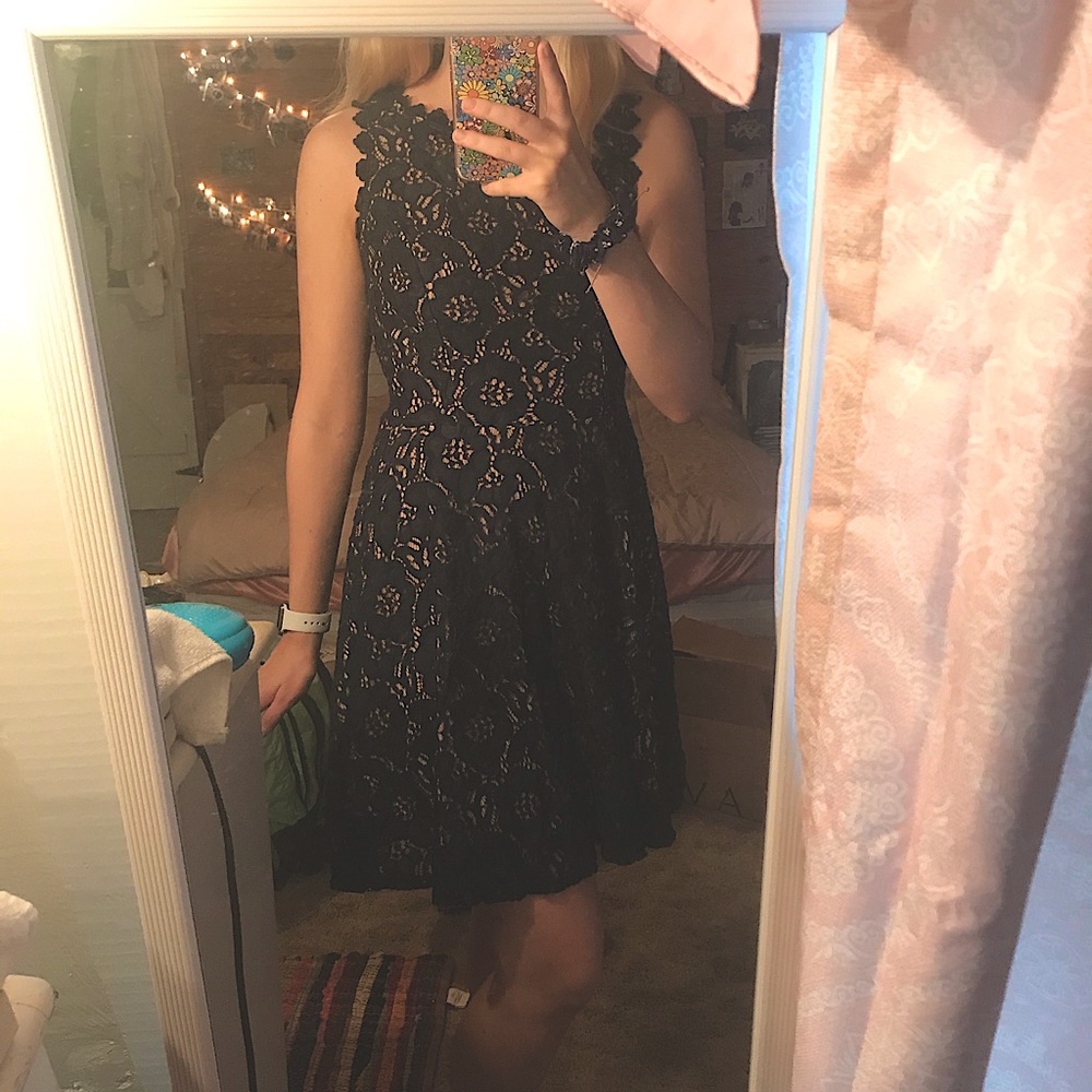 Navy lace dress
